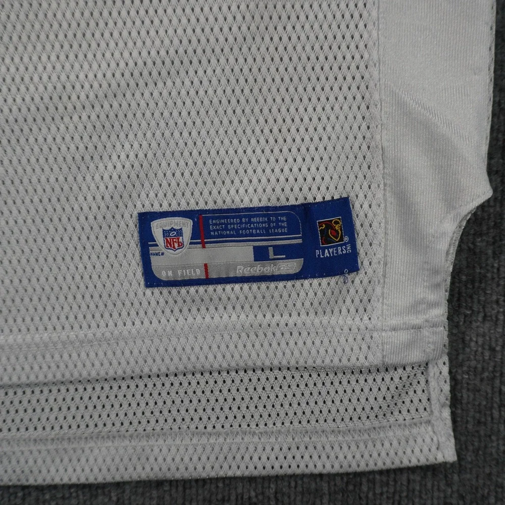 VTG Reebok NFL Jersey Kids Large White Blue Dallas Cowboys 31 Mesh Roy Williams